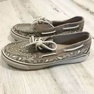 Leopard Print Sperry Top-Sider Boat Slip-On Shoe